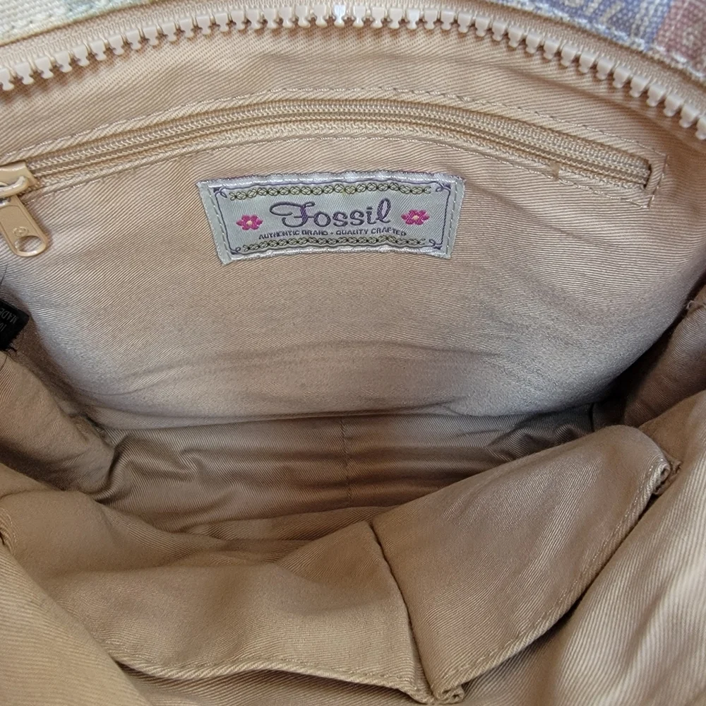 Fossil Women's Multicolor Floral Canvas Crossbody/Shoulder Bag